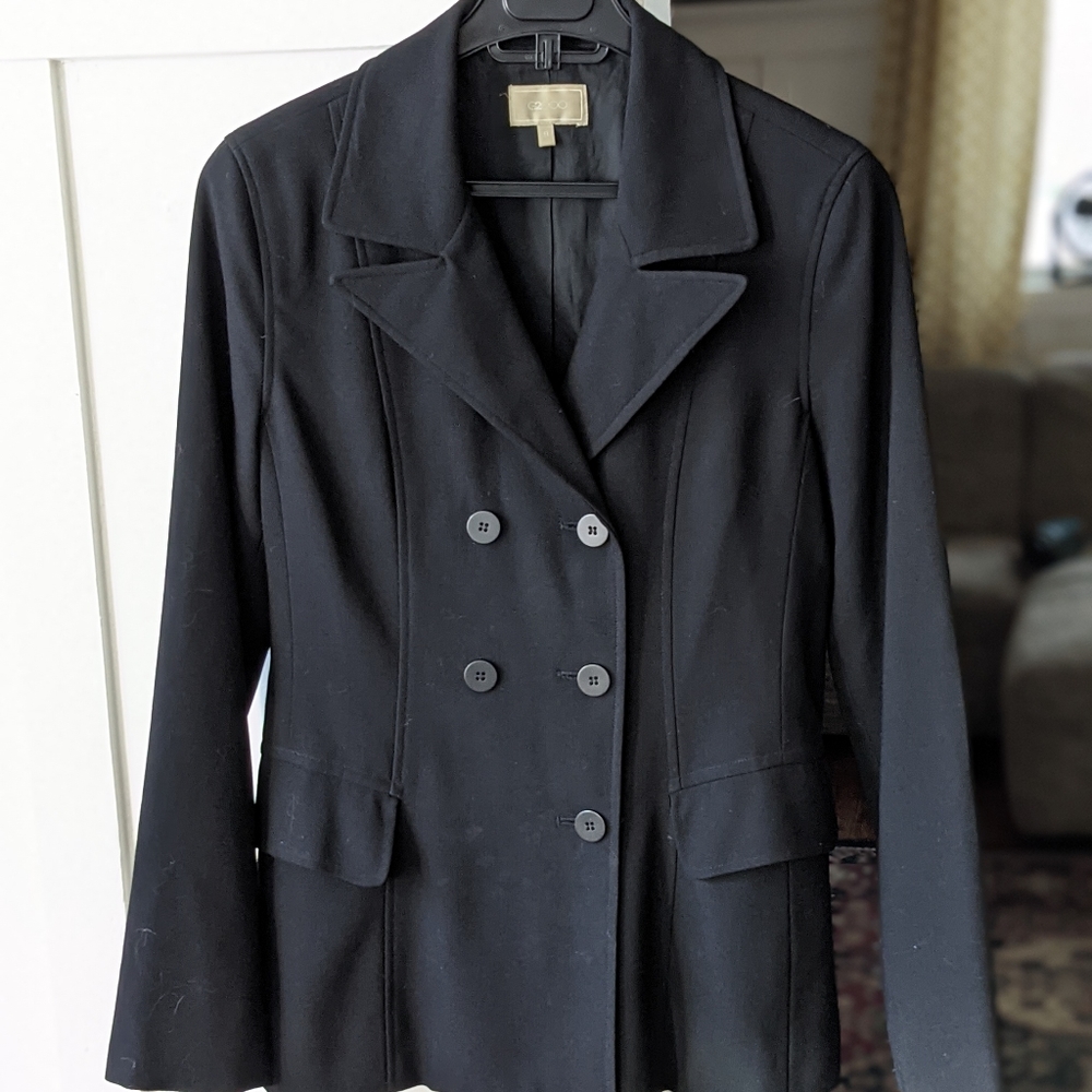 Black double breasted blazer